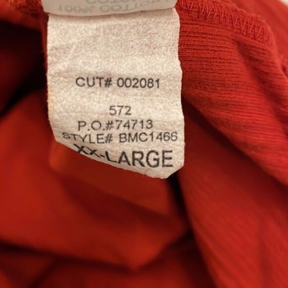 Calvin Klein Vintage Red Knit Shirt Mens Size XXL 2X Cotton Made in USA - Picture 11 of 11